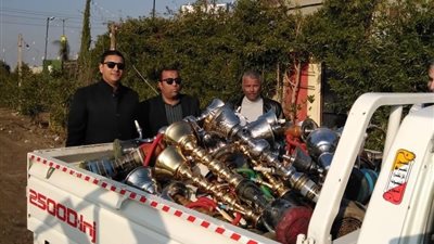 مصادر 77 شيشة في حملة على المقاهي بالدقهلية