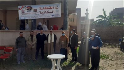 تطعيم 200 مواطن بلقاح كورونا في قافلة سكانية بقرية جزيرة نكلا بالبحيرة │ صور