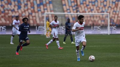 لقطات من الشوط الأول لـ لقاء الزمالك وإنبي في كأس الرابطة