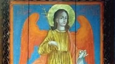 صورة مرسومة بألوان التمبرا.. متحف النوبة يعرض أيقونة الملاك غبريال