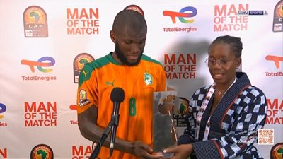 فرانك كيسي يفوز بجائزة رجل مباراة الجزائر وكوت ديفوار في كأس الأمم الإفريقية