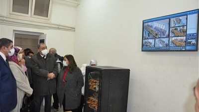  الدكتور ممدوح مهدي يتابع أعمال صيانة ورفع كفاءة مباني الامتحانات بالجامعة