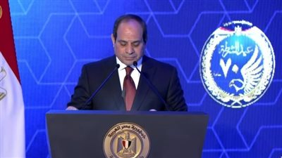 ننشر كلمة الرئيس السيسي خلال الاحتفال بعيد الشرطة