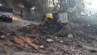 دون خسائر بشرية.. إتلاف توك توك خلال تجربة خط غاز بالمنوفية