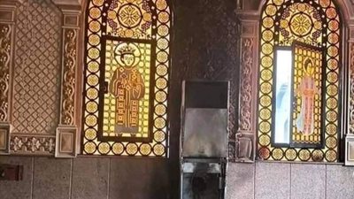 مسؤول كنسي: حريق كنيسة العذراء مريم وأبي سيفين بإدفو تسبب في خسائر مادية كبيرة