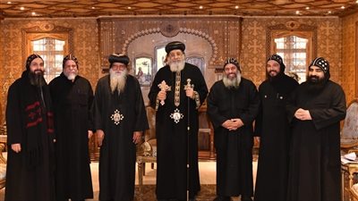 البابا تواضروس الثاني يجري عدة لقاءات رعوية بالمقر البابوي بالقاهرة 