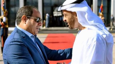 الرئيس السيسي يودع الشيخ محمد بن زايد بمطار العلمين الدولي في ختام زيارته الأخوية لمصر