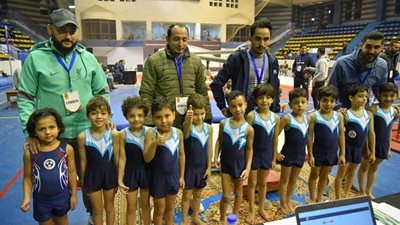  أنس حسين و9 لاعبين يحصدون 10 ميداليات ذهبية في بطولة كأس مصر للجمباز | صور