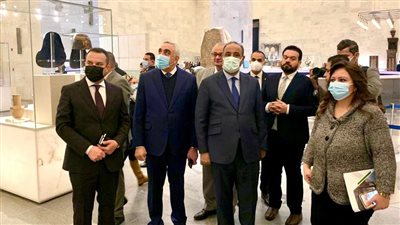 المتحف القومي للحضارة يستقبل وزيري الثقافة العراقي والليبي | صور