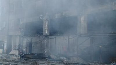 ندب المعمل الجنائي لفحص حريق مصنع ملابس شبرا الخيمة المحترق 