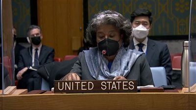 مندوبة أمريكا بمجلس الأمن: أوكرانيا ليس لديها برنامج أسلحة بيولوجية وروسيا تمارس التضليل