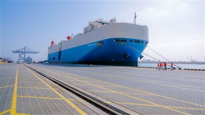 ميناء السخنة يستقبل سفينة رورو بحمولة 2078 سيارة | صور 