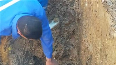 كسر بخط مياه يوقف ضخها عن قرى مركز أرمنت غرب الأقصر