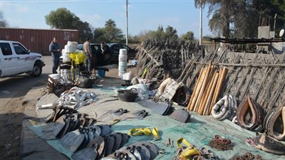 إزالة تعديات بالطريق الزراعي وتحرير محاضر للمخالفين بالقليوبية