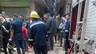 مصرع سيدة في حريق شقة سكنية بعين شمس |صور 