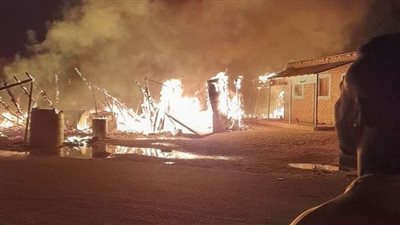 حريق هائل بقرية بني محمديات بأسيوط دون وقوع خسائر بشرية|فيديو 