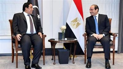 السيسي يلتقي محمد المنفي في بروكسل لبحث مستجدات الأزمة الليبية