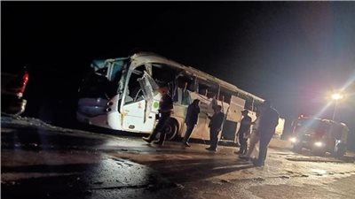 إصابة 13 شخصًا في حادث انقلاب أتوبيس بالطريق الإقليمي بالشرقية