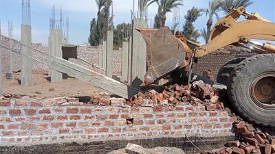 إزالة 13 حالة تعد بالبناء على الأراضي الزراعية وأملاك الري بسوهاج | صور