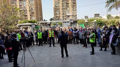 معهد التخطيط القومي يدرب طلابه على خطة طوارئ لإخلاء المبنى في حالة الطوارئ