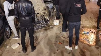 سباق الموت.. إصابة 7 أشخاص في تصادم 3 سيارات بمدخل مدينة الفيوم