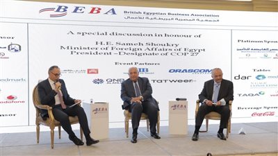 وزير الخارجية في اجتماع الجمعية المصرية البريطانية: مسئولية التصدي لتغير المُناخ لم تعد قاصرة على الحكومات وحدها