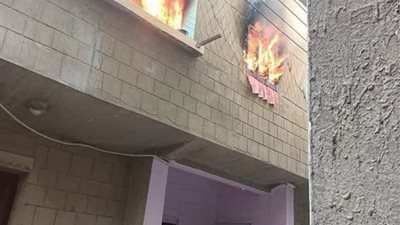 مصرع شخص وإصابة نجله في حريق منزل بالدقهلية