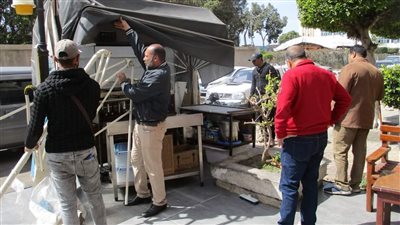 حملة مكبرة علي مقاهي بور فؤاد لرفع الإشغالات ومراجعة التراخيص والشروط البيئية | صور 