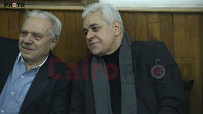 حمدين صباحي ومحمد ممدوح في عزاء إياد داوود | صور