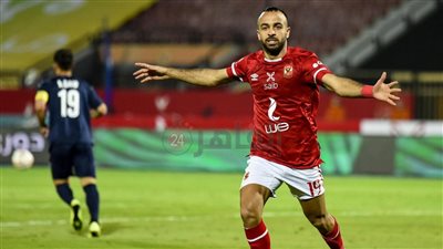 أفشة يسجل الهدف الأول لـ الأهلي في مرمى بيراميدز