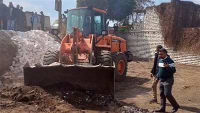 إزالة حالتي تعدٍ بالبناء المخالف على الأراضي الزراعية في المنيا