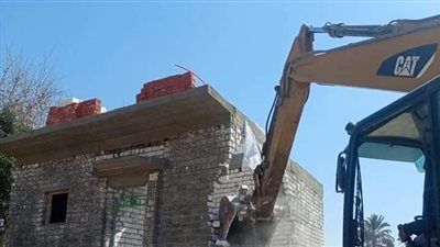 إزالة 26 حالة تعد بالبناء على الأراضي الزراعية بالمنيا ضمن أعمال الموجه 19