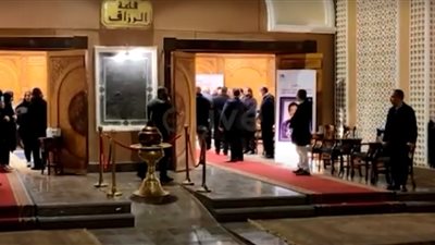 وزير التموين وجمال العاصي وجورج إسحاق يقدمون واجب العزاء في أنيسة حسونة بمسجد الشرطة