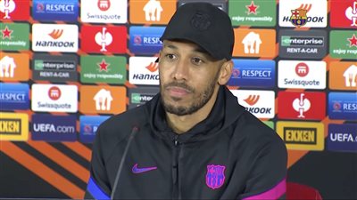 أوباميانج عن مباراة برشلونة أمام جالطة سراي: جاهزون ونعرف ماينتظرنا