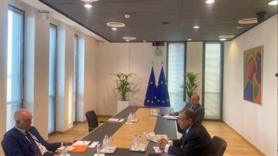 سفير مصر لدى الاتحاد الأوروبي يبحث ملفات التعاون في مجالي الغاز المسال وتصنيع اللقاحات