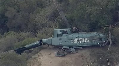 سقوط طائرة هليكوبتر في لوس أنجلوس بأمريكا