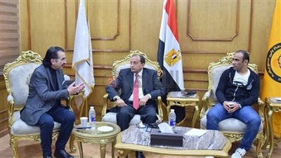 رئيس جامعة بني سويف يستقبل مستشار تحرير القاهرة 24 ومدير الكرة بالنادي الأهلي