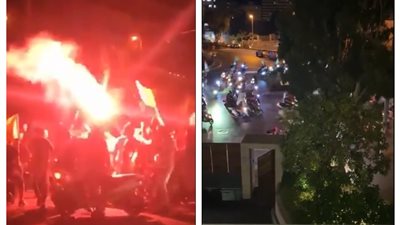 الجيش اللبناني يفرق موكب دراجات نارية لحزب الله وحركة “أمل” كانت متجهة لساحة الإعتصام