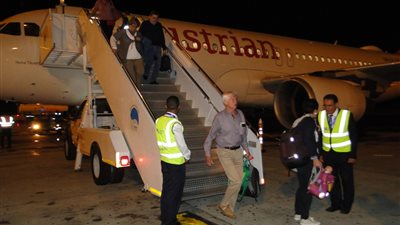 مطار مرسى علم يحتفل باستقبال أول رحلة للخطوط النمساوية (صور)