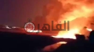 رئيس شركة أنابيب البترول: “حريق قرية البحيرة سببه عقب سيجارة” (فيديو)