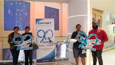 مصر للطيران تحتفل بمرور 90 عاما على إنشائها بالجناح المصري بمعرض إكسبو دبي