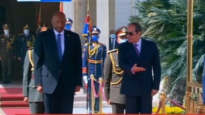 مراسم استقبال رسمية لـ عبدالفتاح البرهان رئيس مجلس السيادة السوداني