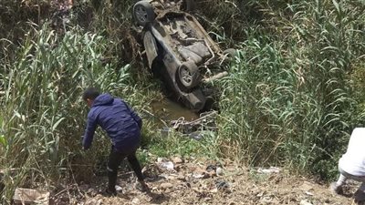 مصرع شاب وإصابة آخر في تصادم سيارة ودراجة نارية بالمنوفية | صور 