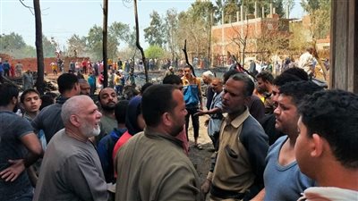 حريق يلتهم مجموعة من حظائر المواشي في المنوفية | صور 