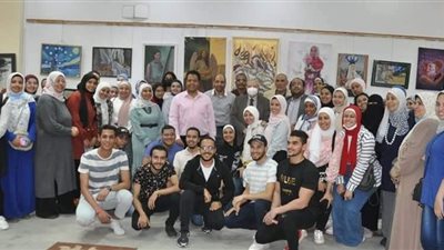 800 عمل فني لطلاب جامعة حلوان بمعرض العام للفنون التشكيلية 