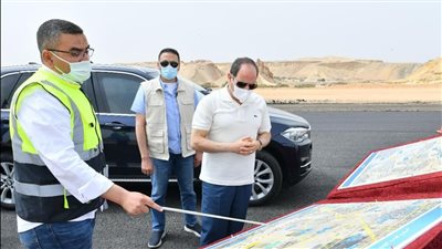 السيسي يتفقد محوري جيهان السادات وسميرة موسى | صور