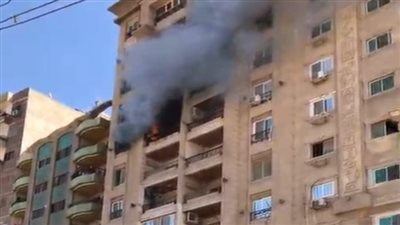 اندلاع حريق هائل ببرج سكني في بنها 