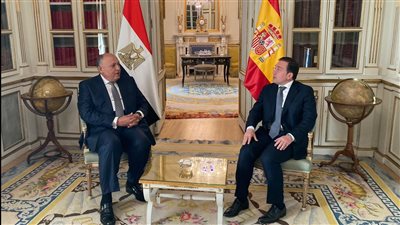 شكري يلتقي نظيره الإسباني ويعقدان جلسة مباحثات ثنائية | صور