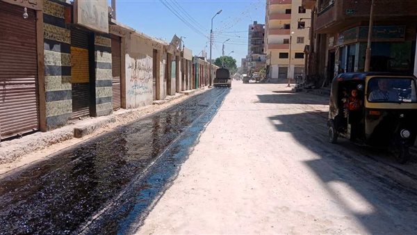 رصف طرق مدينة طهطا