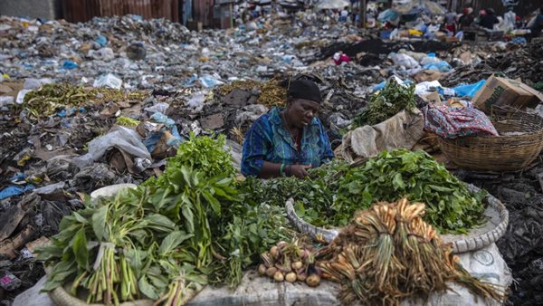 سيدة تبيع الخضار